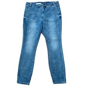 Anthropologie Pilcro Womens High Rise Skinny Jeans Size 33 T  Inseam 30”